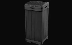 Discount Baltimore Outdoor Trash Can - Black Outdoor Trash Cans|Trash Can Storage Sheds