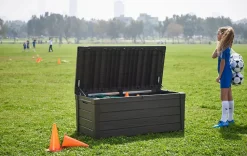 Clearance Brightwood 120 Gallon Deck Box - Graphite Large Deck Boxes