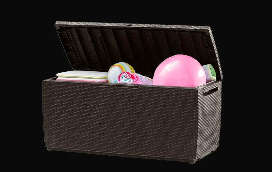 Hot Capri 80 Gallon Deck Box - Brown Small Deck Boxes