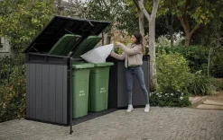 Online Cortina Mega Storage Shed - Graphite Small Sheds|Trash Can Storage Sheds
