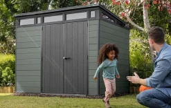 Outlet Cortina 9x7 Storage Shed - Green Medium Sheds