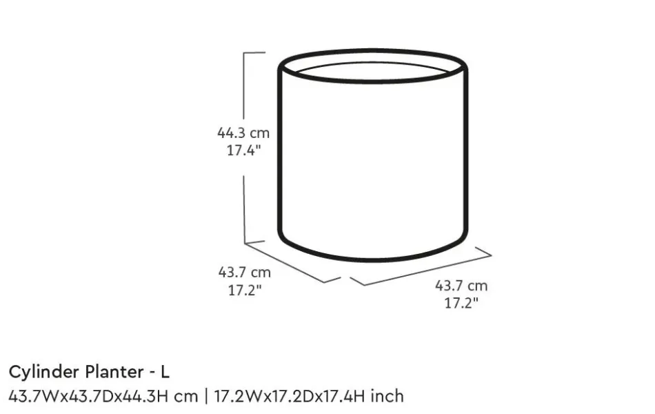 Hot Cylinder Planter Set of 3 - Black Planters