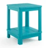 Outlet Deluxe Adirondack Side Table - Teal Outdoor Side Tables