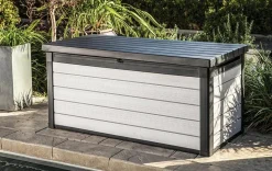 Hot Denali 150 Gallon Deck Box - Grey Large Deck Boxes