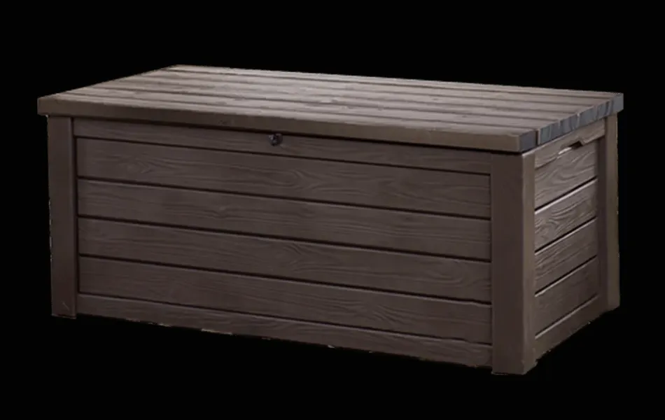 New Eastwood 150 Gallon Deck Box - Brown Large Deck Boxes