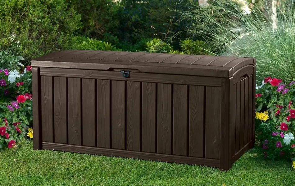 Glenwood 101 Gallon Deck Box - Brown Large Deck Boxes