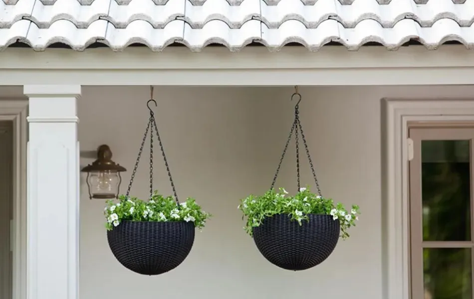 Clearance Hanging Planter Set of 2 - Graphite Planters