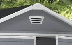 New Manor 6x8 Storage Shed - Grey Medium Sheds