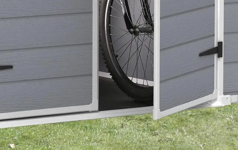 New Manor 6x8 Storage Shed - Grey Medium Sheds