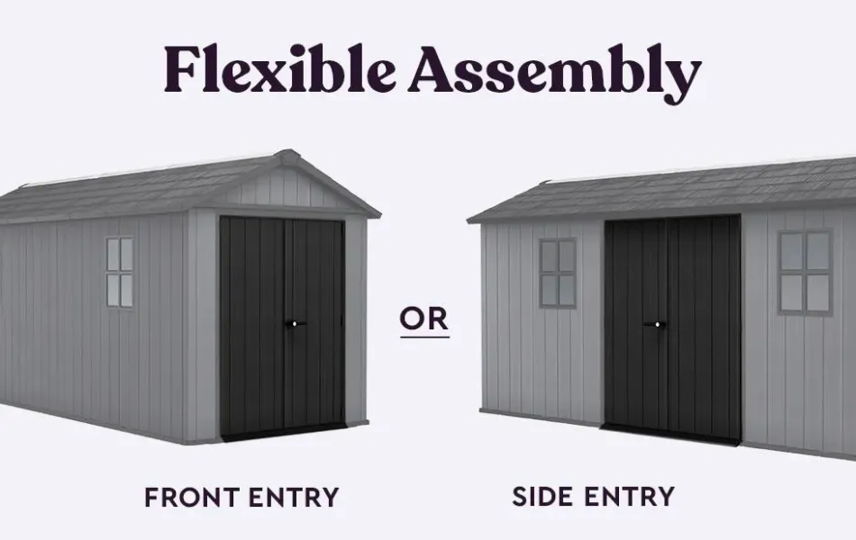 Best Newton Plus 7.5x15 Storage Shed - Graphite Large Sheds