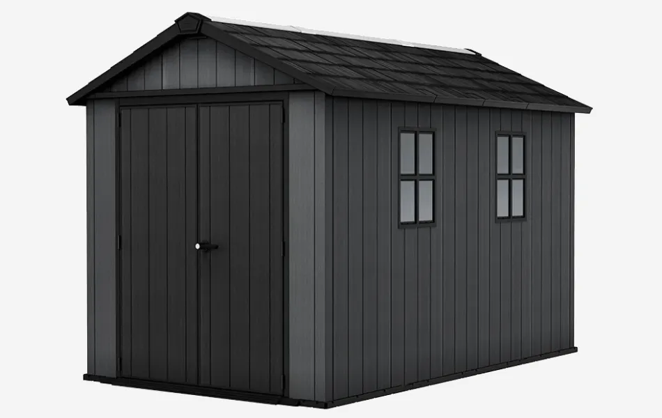 Clearance Newton Plus 7.5x11 Storage Shed - Graphite Large Sheds