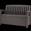 Clearance Patio 60 Gallon Outdoor Storage Bench - Brown Outdoor Benches|Outdoor Storage Benches