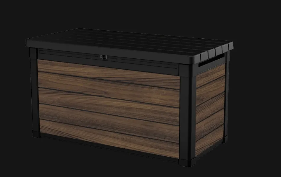 Best Signature 100 Gallon Deck Box - Rosewood Brown Small Deck Boxes