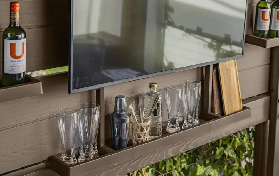 Outlet Signature 7.5x6.5 Bar Gazebo - Pine Brown Gazebos