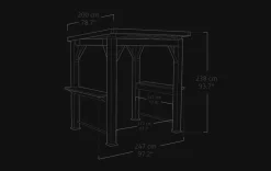 Best Signature 8x6.5 Grill Gazebo - Rosewood Brown Gazebos