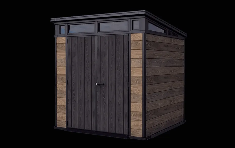 Best Signature 7x7 Storage Shed - Walnut Brown Medium Sheds