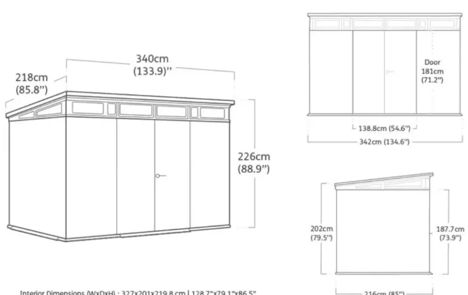 Clearance Signature 11x7 Storage Shed - Pine Brown Large Sheds