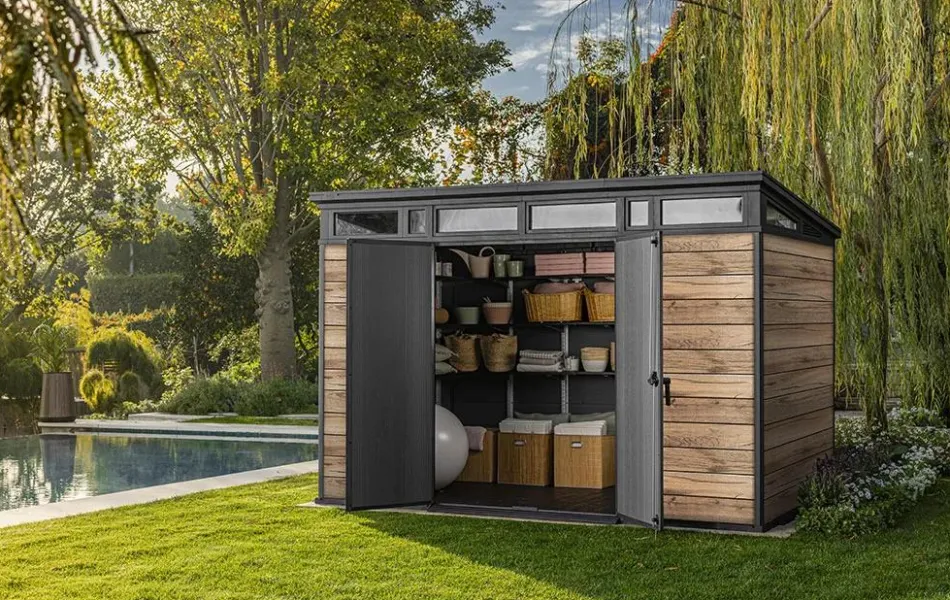 Clearance Signature 11x7 Storage Shed - Pine Brown Large Sheds