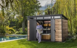 Clearance Signature 11x7 Storage Shed - Pine Brown Large Sheds