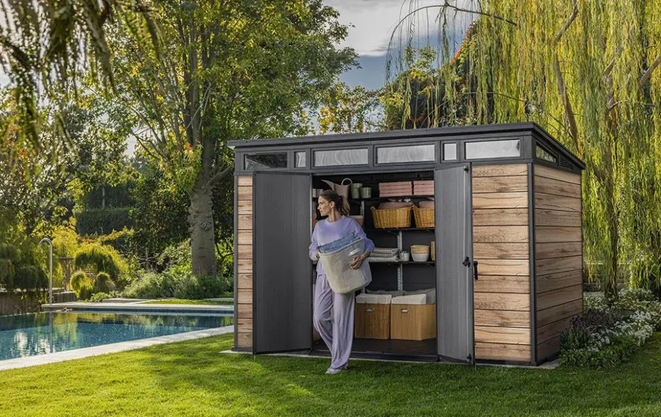 Clearance Signature 11x7 Storage Shed - Pine Brown Large Sheds