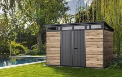 Clearance Signature 11x7 Storage Shed - Pine Brown Large Sheds
