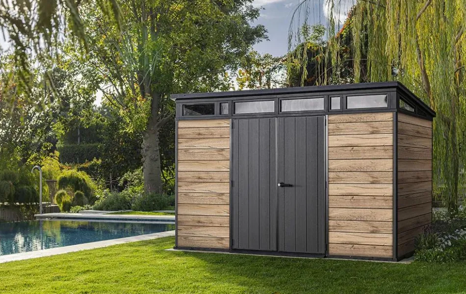 Clearance Signature 11x7 Storage Shed - Pine Brown Large Sheds