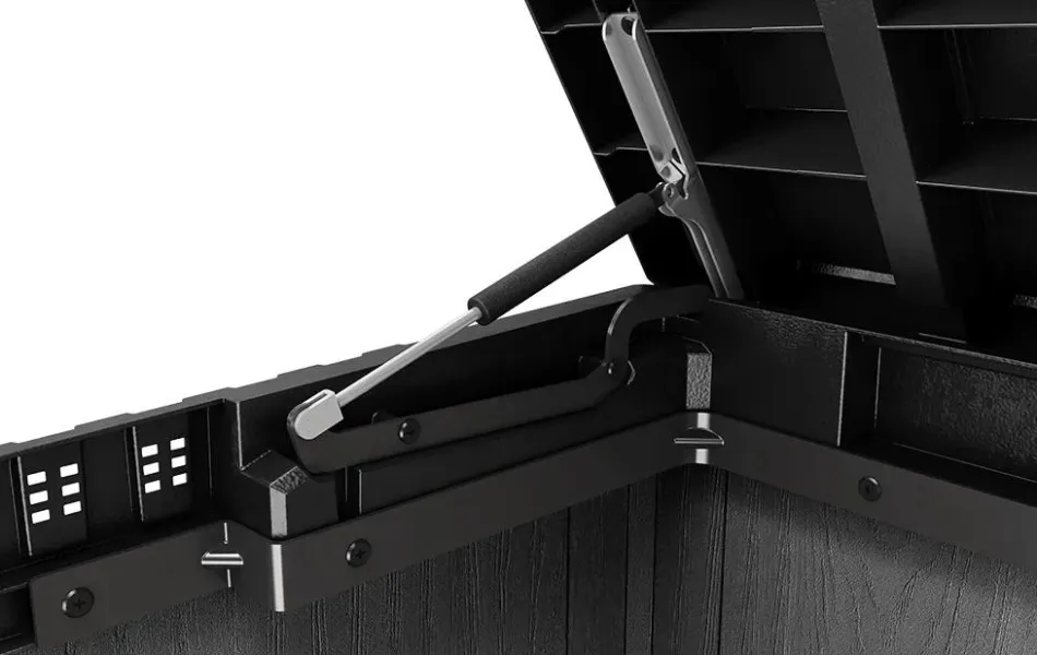Store-It-Out Darwin Storage Shed - Graphite Trash Can Storage Sheds|Horizontal Sheds