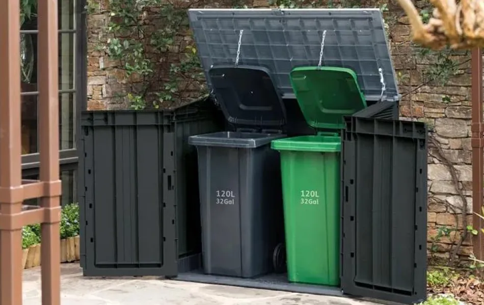 Best Store-It-Out Prime Storage Shed - Grey Trash Can Storage Sheds|Horizontal Sheds